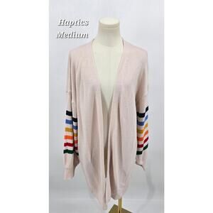 Haptics by Holly Harper Striped Open Front Cardigan